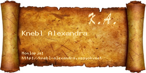 Knebl Alexandra névjegykártya